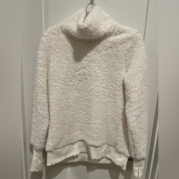 Athleta Nirvana Sherpa Funnel Sweatshirt size Small S - Picture 3 of 9